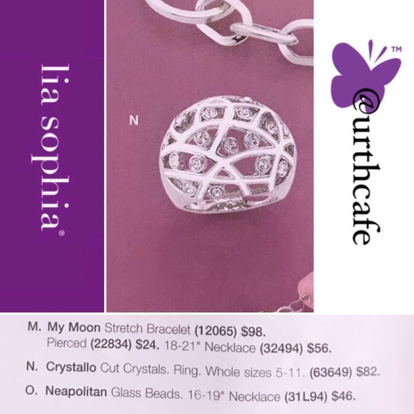 White Web Dome Crystal Silver Ring - Picture 12 of 16